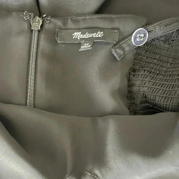 Madewell Thistle Black Smocked Wide Leg Cami Jumpsuit Women’s Pockets Retro - Picture 7 of 12